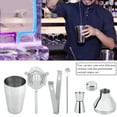 thumbnail image 3 of Cocktail 5 Pcs Mélangeur de Cocktail en Acier Inoxydable Outils de Bar Kit de Bar pour Usage Domestique 750ml, 3 of 8