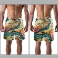 thumbnail image 3 of luoweisi Men's Beach Shorts Quick Dry Swim Trunks with Mesh Lining Map XL, 3 of 5