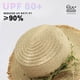 thumbnail image 3 of Sombrero de paja con circunferencia de 56-58 cm, sombrero de paja para mujer, sombrero de sol con lazo de ratán, sombrero de verano, sombrilla, sombrero de playa, sombrero para el sol al, 3 of 5
