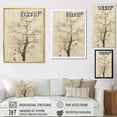 thumbnail image 4 of Designart "American Basswood Tree In Gold And Beige I" Tree Amercian Basswood Floater Framed Canvas Prints, 4 of 5