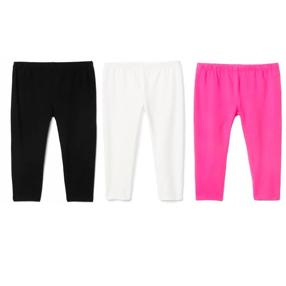 THEE BRON Toddler/Little Girls Basic Cotton Capri Leggings Pants