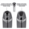 thumbnail image 5 of Escape Silenciador Deportivo Universal Para Moto 38-51mm negro, 5 of 5
