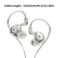 thumbnail image 4 of Cateissary Auricular con cable KZ, para correr, Fitness, desmontable, ergonómico, para ordenador portátil, tableta, MP3, HiFi, conector en forma Cables de audio/vídeo Micrófono transparente, 4 of 5