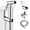 Chrome Silver, variant on YEAHOME Handheld Bidet Sprayer, Bidet Attachment for Toilet, Adjustable Water Pressure, Stainless Steel Jet Spray Kit with Bidet Hose - Feminine Wash, Baby Wash, Diaper Cleaning