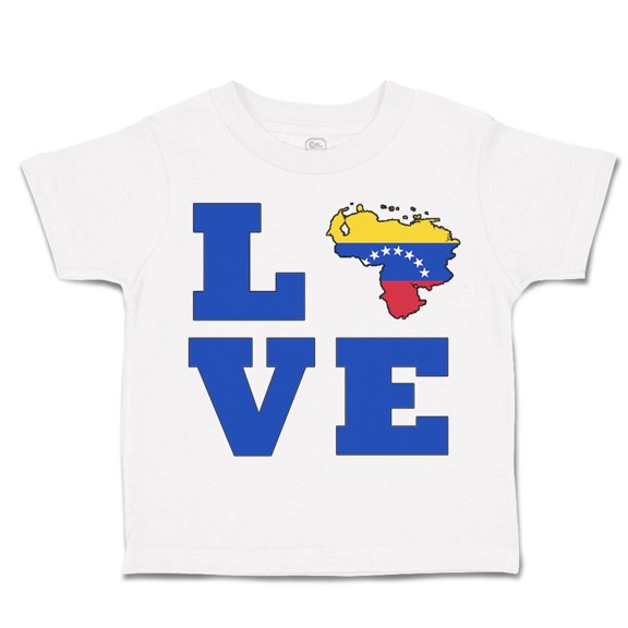 Toddler T-Shirt Love Venezuela Boy & Girl Clothes Cotton Funny Tee A White 6 Months