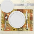 thumbnail image 3 of Ambesonne Vintage Place Mats Set of 4, Animals Pattern, Standard Size, Black and Brown, 3 of 6