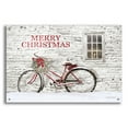 thumbnail image 1 of Epic Art 'Merry Christmas Bicycle' by Lori Deiter Acrylic Glass Wall Art, 36"x24", 1 of 8