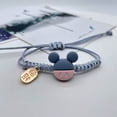 thumbnail image 3 of Disney-pulsera de Mickey Mouse para mujer, colgante de cristal de dibujos animados, cuerda tejida a mano, cuerda roja, joyería de mano, regalo de cumpleaños, 3 of 5