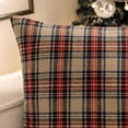 thumbnail image 2 of Christmas Set of 2 Scottish Tartan Throw Pillow Covers Farmhouse Classic Plaid Decorative Couch Pillows Home Decor for Sofa Living Room Bed 20x20 Inch, Khaki, 2 of 11
