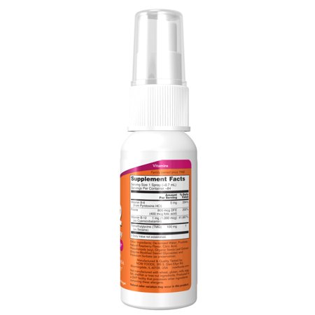 ナウフーズ ビタミン B-12 リポソーム スプレー 59ml NOW Foods Vitamin B-12 Liposomal Spray ビタミンB6 葉酸 TMG