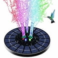 thumbnail image 1 of Colorful Led Solar Fountain With Rotating Nozzle High Power Water Pump With Battery Backup For Pond Swimming Pool, 1 of 8