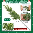 thumbnail image 2 of Artificial Pine Branches 30 Pcs 10 inch Faux Winter Christmas Greenery with Red Berry Picks Evergreen Cedar Branches Pine Needles Picks with Red Berry Stems for DIY Craft Vase Filler Decoration, 2 of 7