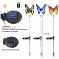 thumbnail image 4 of Luces solares decorativas para jardín al aire libre, paquete de 3 luces solares para jardín con mariposa, cambios multicolores de luces LED para jardín, patio, patio, 4 of 5