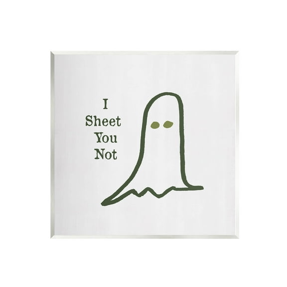 Stupell Industries I Sheet You Not Ghost Graphic Art Unframed Art Print Wall Art, Design by Lauren Rader