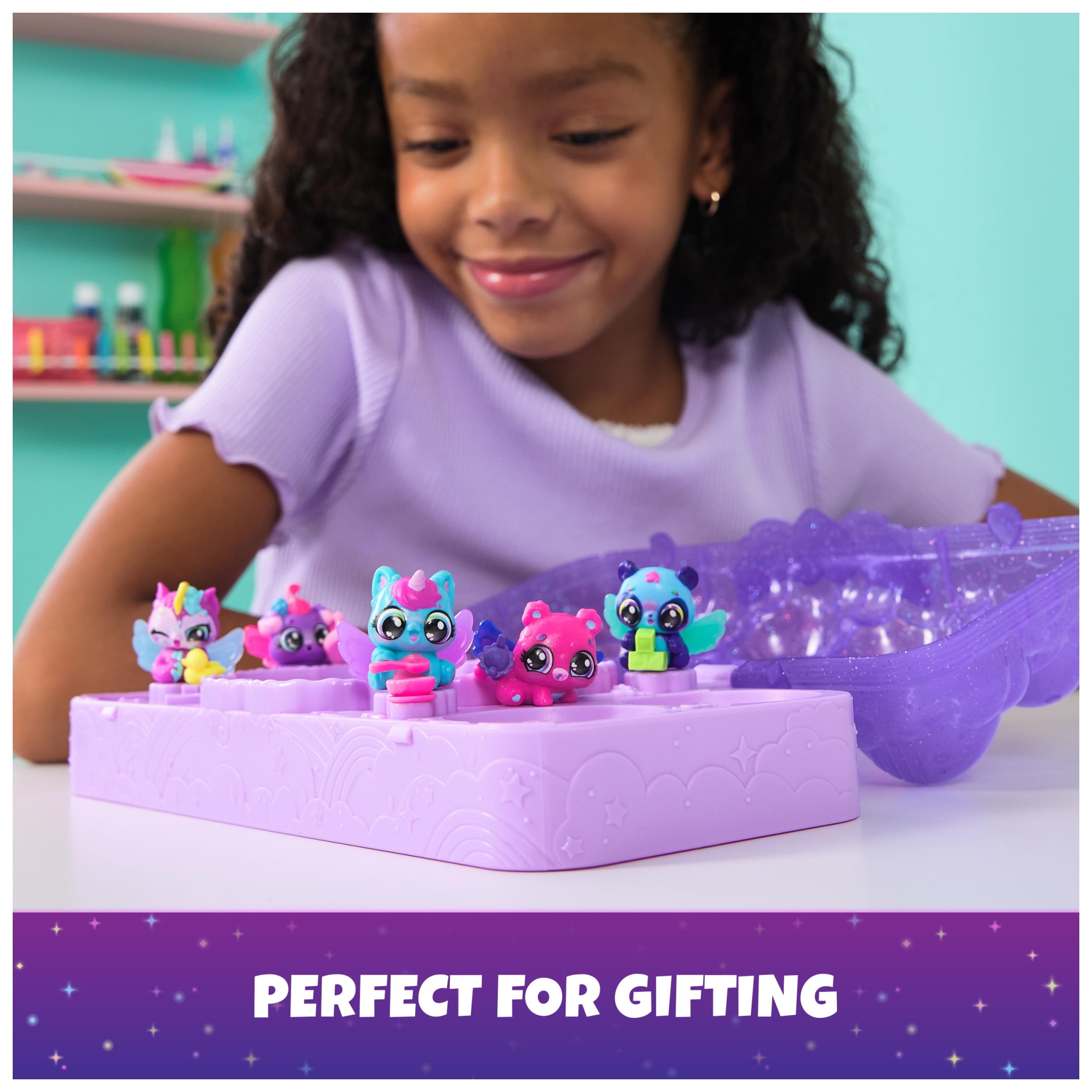 Hatchimals Alive, Neon Rainbow Egg Carton with 5 Color Reveal Eggs, 11 Accessories, for Ages 3 and up