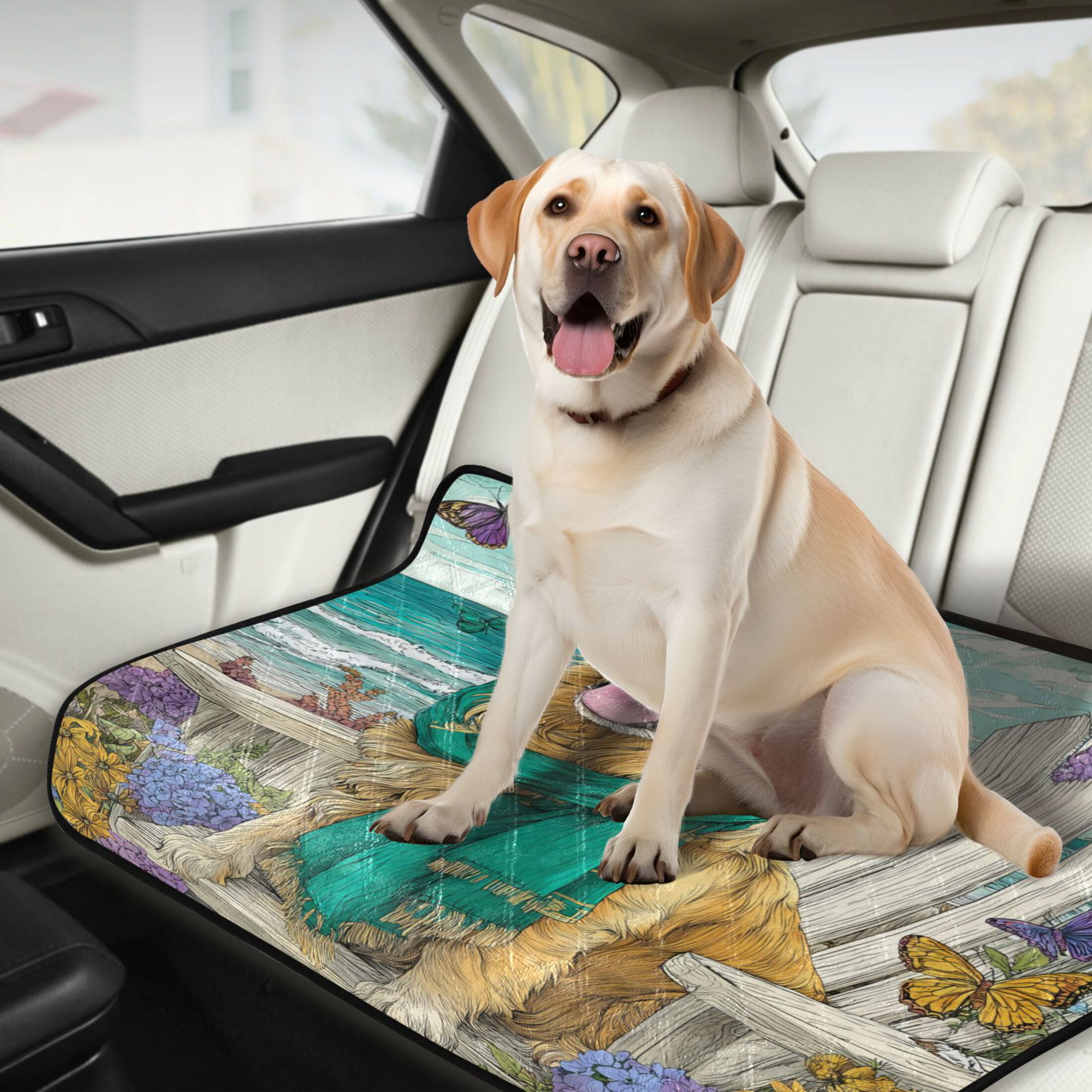 Qxltty Golden Retrievers Cat litter Pads Pet Set of 3 Diaper Mats Center Anti-leakage Layer Absorbent Soft and Comfortable