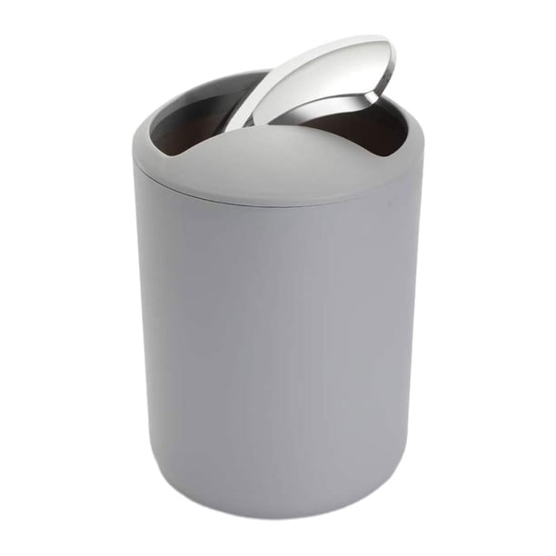 Yuarrent Cubo de basura Cubo de basura Dispensador de cubo de basura Suministros de baño Multipropósito A prueba de golpes Hotel de estilo Suministros de limpieza para el hogar Gris