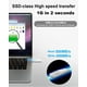 thumbnail image 3 of Unidad flash YSky SSD de 256 GB, USB-C 3.2 Gen2, 500 MB/s, con funda, 3 of 8