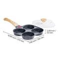 thumbnail image 2 of VEVOR Egg Pan, 4-Cup Nonstick Egg Frying Pan, Aluminum Breakfast Omelette Skillet for Pancakes, Hamburgers, Sandwiches, with Lid, Oil Brush, Scraper, Compatible with Gas Stove & Induction Cookware, 2 of 9