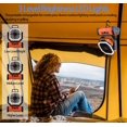 Outdoor 20000 mAh Rechargeable Tent Camping Fan with LED Hook,8 inch Remote Timer USB Portable Battery Operated Fan,270° Pivot 58 Hrs Desk Fan for Travel,BBQ,Poweroutage,Jobsite (orange)