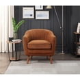 thumbnail image 2 of Pemberly Row Contemporary Fabric Upholstered Accent Chair in Rust, 2 of 8