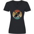 thumbnail image 3 of Inktastic Kayaking Retro Kayak Boating Women's V-Neck T-Shirt, 3 of 5