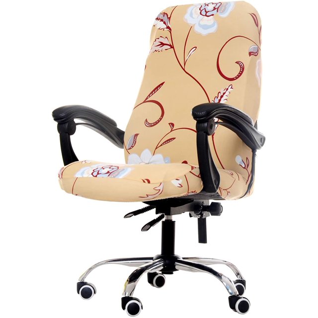 Housses de Chaise de Bureau Imprimées, Housse de Chaise d'Ordinateur Extensible Housses de Chaise Boss Universelles Style Simplisme Moderne Housse de Chaise Dossier Haut (Z4, Grand)