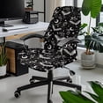 thumbnail image 2 of Renewold Bat Moon Star Spider Web Print Office Chair Cover Stretch Desk Chair Cover with Elastic Bottom Removable Office Computer Chair Cover for Armrest Chairs Home Office Halloween Decor, S, 2 of 7