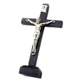 thumbnail image 2 of Crucifijo de Madera Religiosa, Estatua de Jesús, Escultura, Decoración de Mesa para Oraciones para Dormitorio, Hogar, Oficina, Estantería, Regalos de Negro Macarena Figurilla Jesús Cruz, 2 of 8