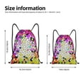 thumbnail image 4 of Bingfone Colorful Tie Dye Stained Glass 3 Drawstrings Backpacks Bags For Men Women Gym Drawstrings Bag, 4 of 9