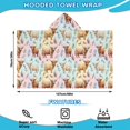 thumbnail image 2 of Colorful Highland Cow Flower Butterfly Pattern Hooded Bath Towel，50"x30" for Ages 3 To 12 Kids, Quick Dry Lightweight Soft Microfiber Hood Beach Towel Cover Up for Kids, 2 of 7