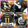 thumbnail image 4 of Gold Black Silver 11th Birthday Banner Star Decor Display Glittery Balloons Golden Number 11 11th Celebration Backdrop for 11th Birthday Party Indoor Party Photo Shoot, 4 of 9