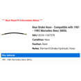 thumbnail image 2 of Rear Brake Hose - Compatible with 1981 - 1985 Mercedes-Benz 380SL 1982 1983 1984, 2 of 2