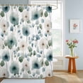 thumbnail image 4 of Shower Curtain Watercolor Dandelion Leaf Shower Curtains for Bathroom Decor, Waterproof Polyester Shower Curtain Set with Hooks, Extra Long 72" x 96" Spring Plant White, 4 of 9