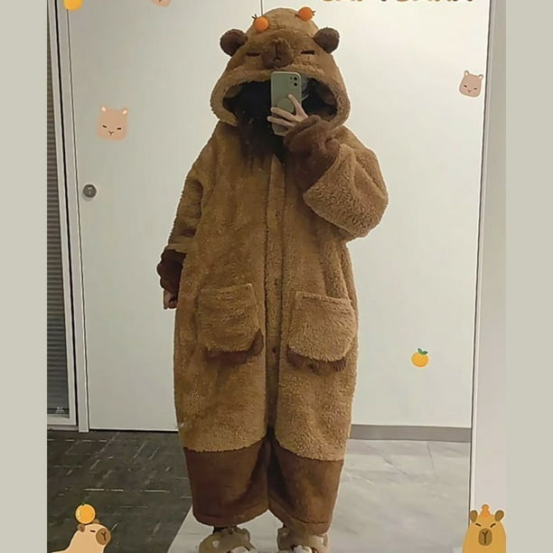 Disfraz de Cosplay de Capybara para adultos, pijamas de dibujos animados de  Halloween, camisón de Anime, Onesie Kigurumi de unicornio, ropa de dormir  de invierno | Walmart en línea