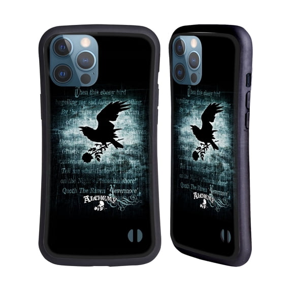 Head Case Designs Officially Licensed Alchemy Gothic Wing Nevermore Hybrid Case Compatible with Apple iPhone 13 Pro Max