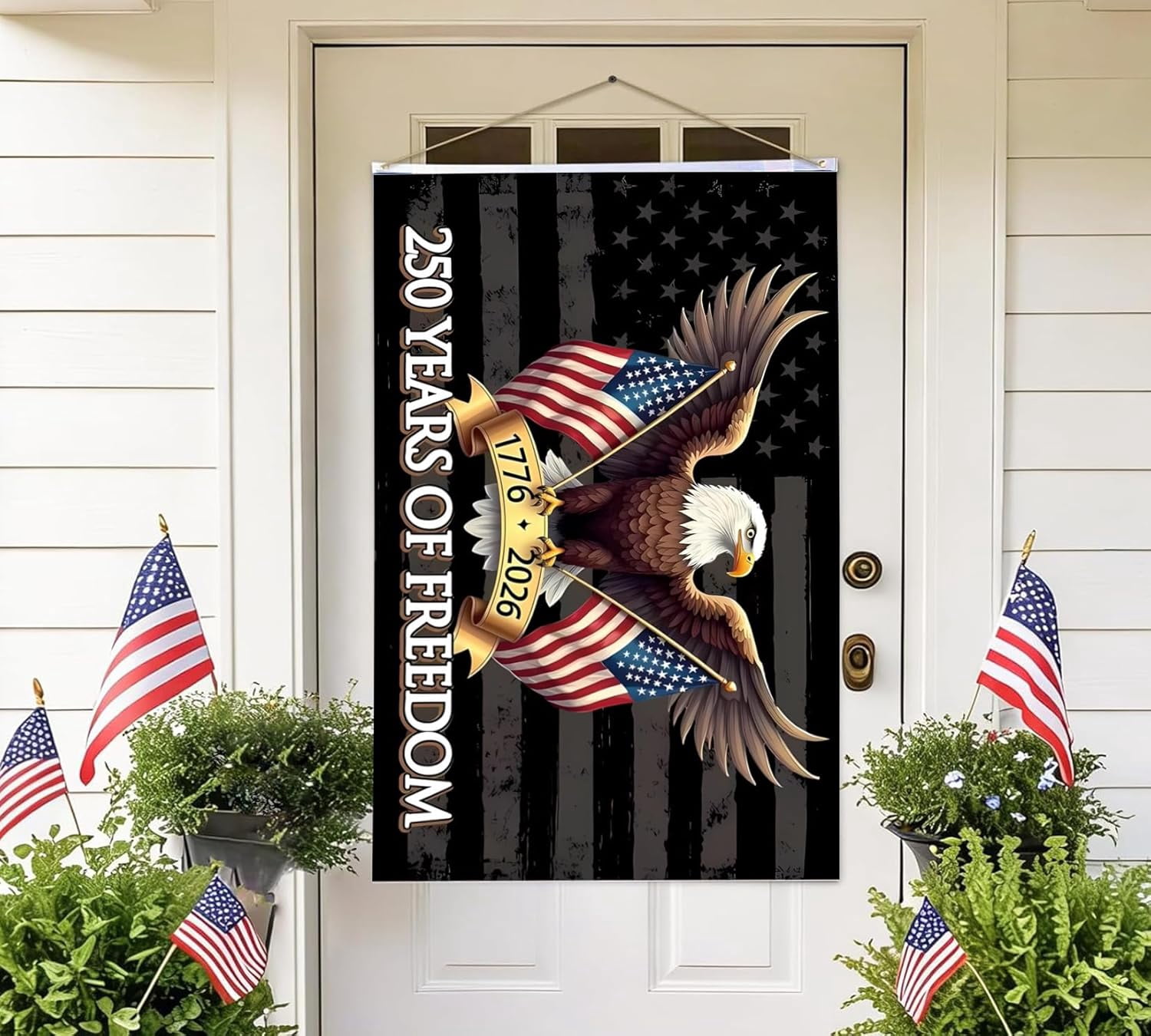 250 Years Of Freedom American Flag 3x5 Outdoor Double Sided Heavy Duty 3 Ply Polyester 1776-2026 USA 250th Birthday Anniversary Flags Fade Resistant Reinforced Brass Grommets