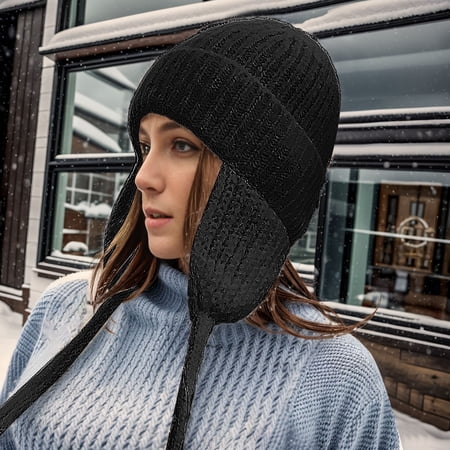 Category Hats Women Casual Solid Outdoor Hat Winter Warm Knit Ear Warm Hat