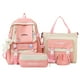 thumbnail image 1 of Insignias de mochila para mujer, 4 unidades/juego, bonitas bolsas de libros, mochila de viaje informal (rosa) Likrtyny Para Estrenar, 1 of 9