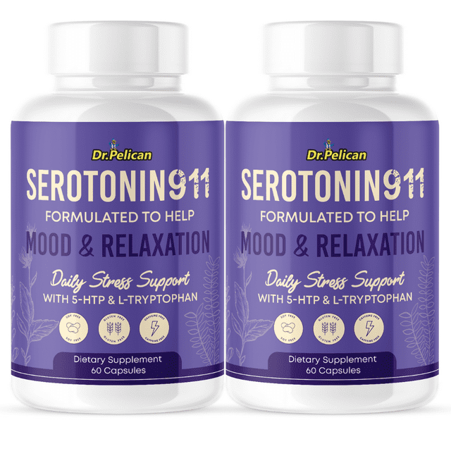 Serotonin9115HTP & LTryptophanStress/Mood/Relaxation 2 Bottles120