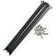 thumbnail image 1 of Rayos de bicicleta Unique Bargains 14G, rayos de rueda de bicicleta de acero inoxidable 304, 1 juego negro - 173 mm, 1 of 7