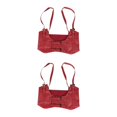 thumbnail image 2 of Decodeary Ceinture Large pour Femmes sous-Poitrine Cosplay Nœud Papillon Taille Haute Extensible Rouge Type cowboy B 2Set, 2 of 6