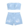 thumbnail image 5 of Idoravan yoga two piece set for women shorts Fahion Women's 2 Piece Sleeveless Crop Tops Cropped Pants Set Solid, 5 of 6