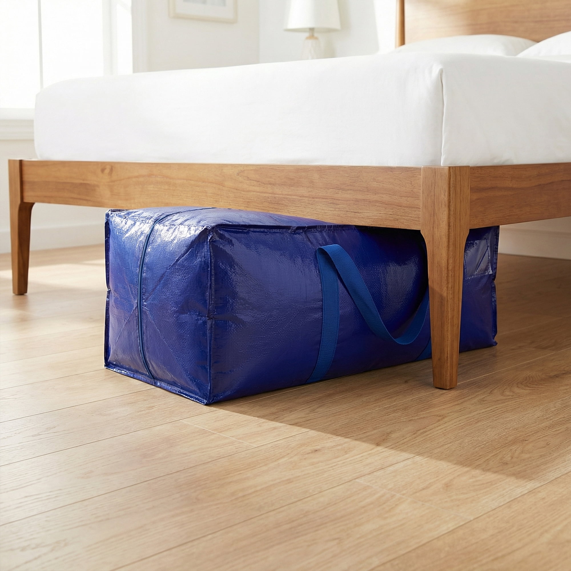 Unique Bargains Storage Bag for Organizing Bedroom with Handle Blue 28.74"x14.17"x12.99"