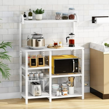 Soges 4 Tier Kitchen Bakers Racks Standing Storage Shelf For Brown Com Soges 4 Tier Kitchen Bakers Racks, How To Add Wheels A Kitchen Island Sims 4