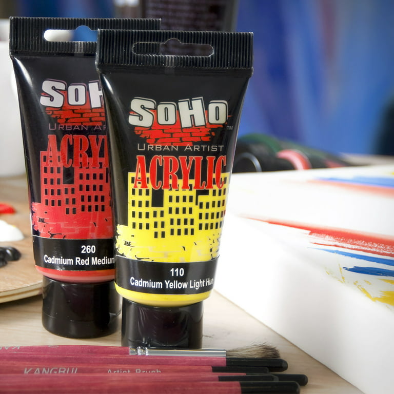 SoHo Urban Artist Acrylic Paint - Thick, Rich, Water-Resistant, Heavy Body  Paint, Alizarin Crimson, 250 ml Tube
