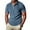 Blue, variant on Men's Polo Shirts 4XL Big And Tall Under $10 Solid Color Half Zipper Pullover Turn Down Collar Vertical Short Sleeve Shirt Undershirt
