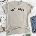thumbnail image 2 of Indoorsy Shirt, Unisex Women's Men's Shirt, Homebody Introvert Tee, Stay Home Social Distance Quarantine T, Light Silk Gray, X-Large, 2 of 6