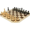 thumbnail image 6 of Professional Deluxe Carry-All Plastic Chess Set Black & Camel Pieces with Vinyl Roll-up Board & Bag - Brown, 6 of 7