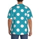 thumbnail image 3 of Fotbe Sky Blue And White Polka Dot Camisa Estampada de Manga Corta para Hombre, Casual de Verano, Estilo Playero, Sin Arrugas-4X-Large, 3 of 5